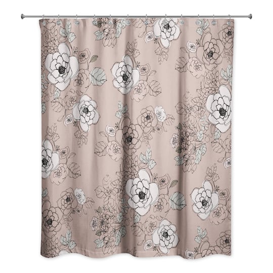 Intricate Floral Shower Curtain